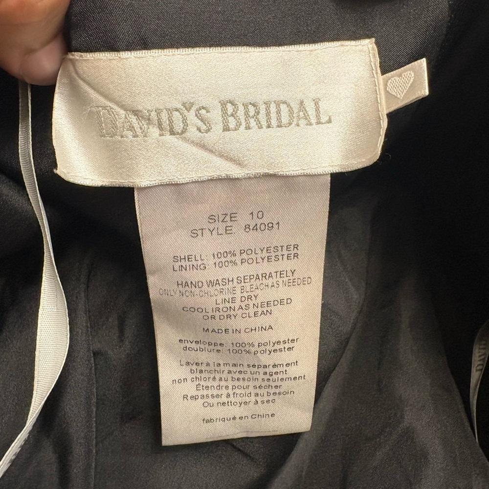 Davi’s Bridal Elegant Black Strapless Dress - Picture 8 of 16